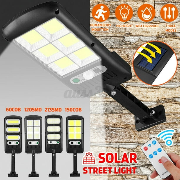 450W Outdoor Solar Street Wall Light PIR Motion Sensor LED Lamp Remote Control 450W Outdoor Solar Street Wall Light PIR Motion Sensor LED Lamp Remote Control